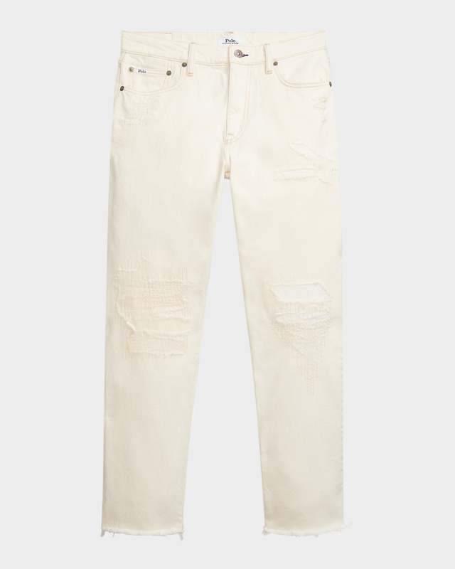 Relaxed Tapered Patchwork Jeans
